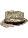 Fiebig Slaměný klobouk z mořské trávy s koženou stuhou - Trilby