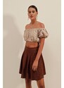 Bigdart 1885 Flare Mini Skirt - Brown