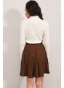 Bigdart 1885 Flare Mini Skirt - Brown