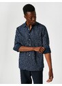 Koton Slim Fit Micro Patterned Shirt Non Iron