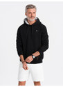 Ombre Men's hoodie with zippered pocket - black