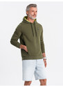 Ombre Men's hoodie with zippered pocket - olive