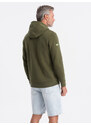 Ombre Men's hoodie with zippered pocket - olive