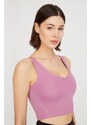 LOS OJOS Lavender V-Neck Lightly Support, Covered Sports Bra Vneck