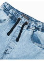 Ombre Clothing Pánské riflové kraťasy - světle džínová W362