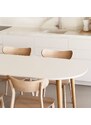 Bílý lakovaný rozkládací jídelní stůl Kave Home Oqui 90-170 x 90 cm