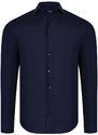 DUAL SET G726 DEWBERRY MENS SHIRT-NAVY BLUE-BROWN