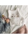 Malomi Kids Hnědý plyšový muchláček s poutkem na dudlík Kitten