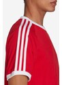 Bavlněné tričko adidas Originals Adicolor Classics 3-Stripes červená barva, IA4852