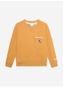 Dětská mikina Timberland Sweatshirt oranžová barva, hladká