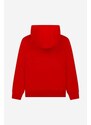 Dětská mikina Timberland červená barva, s kapucí, s potiskem