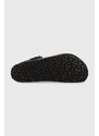 Kožené žabky Birkenstock dámské, černá barva, na plochém podpatku, 1021349-black
