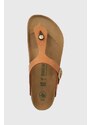 Žabky Birkenstock dámské, hnědá barva, na plochém podpatku, 1025062-gbrown