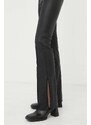 Kalhoty Remain dámské, černá barva, zvony, high waist