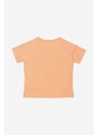 Dětské bavlněné tričko Kenzo Kids Short Sleeves Tee-Shirt oranžová barva