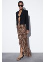Trendyol Animal Patterned Maxi Ruffled Skirt