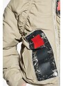 Bomber bunda A-COLD-WALL* Cubist Ruche Bomber Jacket ACWMO131 DARK STONE béžová barva, přechodná