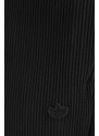 Kraťasy adidas Originals dámské, černá barva, hladké, high waist, HF7543-black