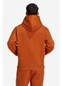 Mikina adidas Originals pánská, oranžová barva, s kapucí, hladká, H09177