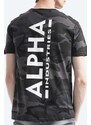 Bavlněné tričko Alpha Industries šedá barva, 128507C.125-grey