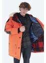 Oboustranná péřová bunda Griffin pánská, oranžová barva, zimní, GW20.03C-POMARAN