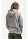 Bavlněná mikina Fjallraven Logo Hoodie F84144 020-999 pánská, šedá barva, s kapucí, vzorovaná