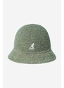 Oboustranný klobouk Kangol zelená barva, K3555.GREEN.APRICOT-GRN/APRICT