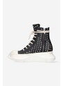 Kožené kecky Rick Owens pánské, černá barva, DU01C6840.VLES2.BLACK-Black