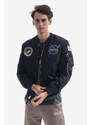 Bomber bunda Alpha Industries MA-1 VF NASA LP 166107LP 07 tmavomodrá barva, přechodná