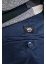 Kalhoty Vans Authentic Chino tmavomodrá barva, střih chinos, medium waist, VN0A5FJ7LKZ-navy