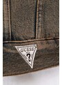 Guess U.S.A. Džínová bunda Guess pánská, hnědá barva, přechodná, M2BN01D4S10 F9JA, M2BN01.D4S10-F9JA