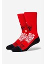 Ponožky Stance Mando West červená barva, A545A22MAN-RED
