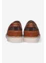 Kožené mokasíny Timberland Newmarket II Boatshoe pánské, hnědá barva, A2AGZ-BROWN