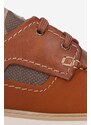 Kožené mokasíny Timberland Newmarket II Boatshoe pánské, hnědá barva, A2AGZ-BROWN