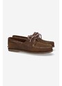 Semišové mokasíny Timberland Classic Boat 2 Eye pánské, hnědá barva, 1001R-BROWN