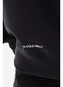 Bavlněná mikina A-COLD-WALL* Polygon Technical Crewneck ACWMW079 BLACK pánská, černá barva, s potiskem