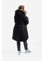 Péřová bunda Woolrich Yetna Raccoon dámská, černá barva, zimní, CFWWOU0571FRUT1974-614
