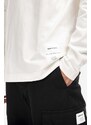 Bavlněné tričko s dlouhým rukávem Norse Projects Holger Tab Series Logo LS bílá barva, s potiskem, N10.0189.0001-0001