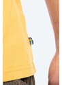 Bavlněné tričko Fjallraven Logo žlutá barva, s potiskem, F87310