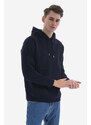 Bavlněná mikina Norse Projects Vagn Classic Hood pánská, tmavomodrá barva, s kapucí, hladká, N20.1276.7004-7004