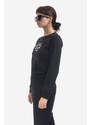 Bavlněná mikina A.P.C. Sweat Tina COEZD-F27561 MARINE dámská, černá barva, s aplikací