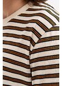 Bavlněné tričko Norse Projects Johannes Nautical Stripe béžová barva, N01.0576.0957-0957