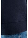 Bavlněná mikina Fjallraven Logo Sweater pánská, tmavomodrá barva, s aplikací, F84142