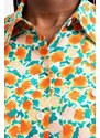 Košile A.P.C. Chemise Zoe VIAIN-F12504 ORANGE dámská, oranžová barva, relaxed, s klasickým límcem
