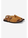 Semišové sandály A.P.C. Sandales Noe PXBAH-H51057 CARAMEL pánské, hnědá barva