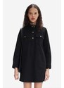 Džínové šaty A.P.C. Robe Mia COFBV-F05878 BLACK WASHED černá barva, mini