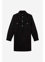 Džínové šaty A.P.C. Robe Mia COFBV-F05878 BLACK WASHED černá barva, mini