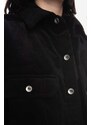 Bunda Rick Owens Cropped Outershirt dámská, černá barva, přechodná, DS02B4706.VS.BLACK-Black