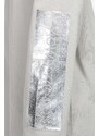 Bavlněné tričko s dlouhým rukávem A-COLD-WALL* Foil Grid LS T-Shirt šedá barva, s potiskem, ACWMTS111-BONE