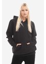 Bavlněná mikina Rick Owens Granbury dámská, černá barva, s kapucí, s potiskem, DS02B4227.FEP1-Black